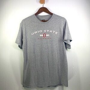 4th and 1 - Vintage Ohio State Buckeyes Gray Short Sleeve Shirt Size Large